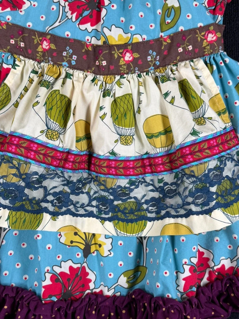 MATILDA JANE Paint by Numbers Dot Hot Air Balloon Apron Dress - 12M